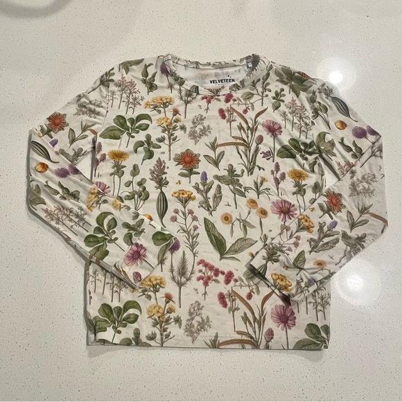 Bunny Knots Velveteen Floral Bamboo Lounge Set - Picture 2 of 10